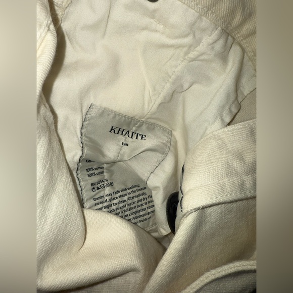 KHAITE‎ The Ian High Rise Loose Wide Leg Jean in Ivory Size 29 - Picture 5 of 5